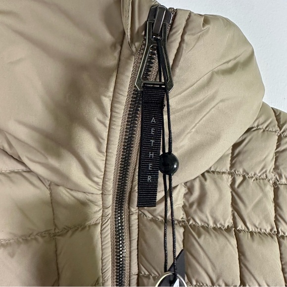 NWT $525 Aether Phase Vest Women’s XL Chinchilla Brown Cashmere Goose Down - Picture 7 of 15